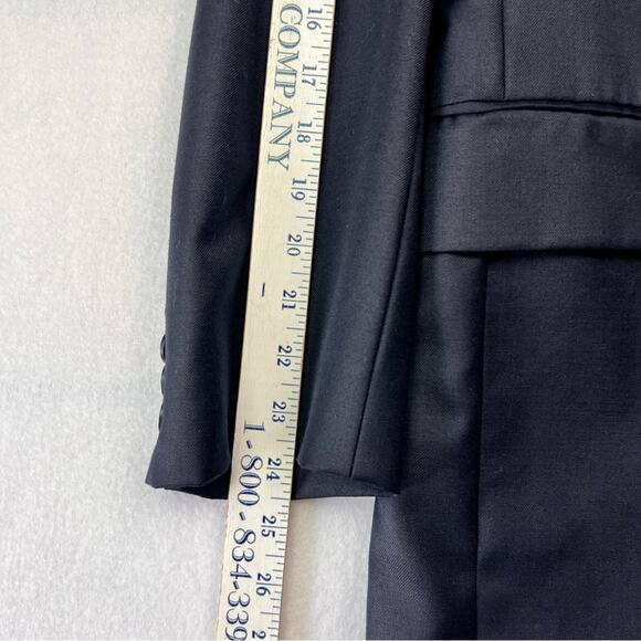 Paul Dione Blazer Mens 40R Black Wool Cashmere Blend Notch Lapel Career - Picture 9 of 9